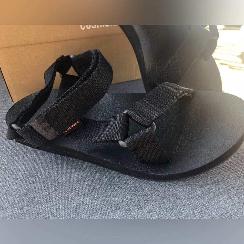 womens cushionaire black summer sandals size 7